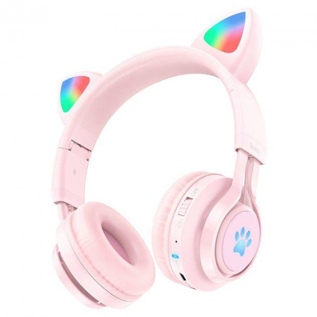 Наушники Hoco W39 Cat ear kids BT Bluetooth Pink Наушники Hoco W39 Cat ear kids BT Bluetooth Pink