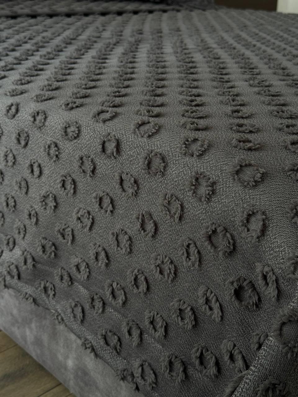 Покривало Інгрід 120x250 см Графітовий (22899-10-120x250cm) - фото 6 Покривало Інгрід 120x250 см Графітовий (22899-10-120x250cm) - фото 6