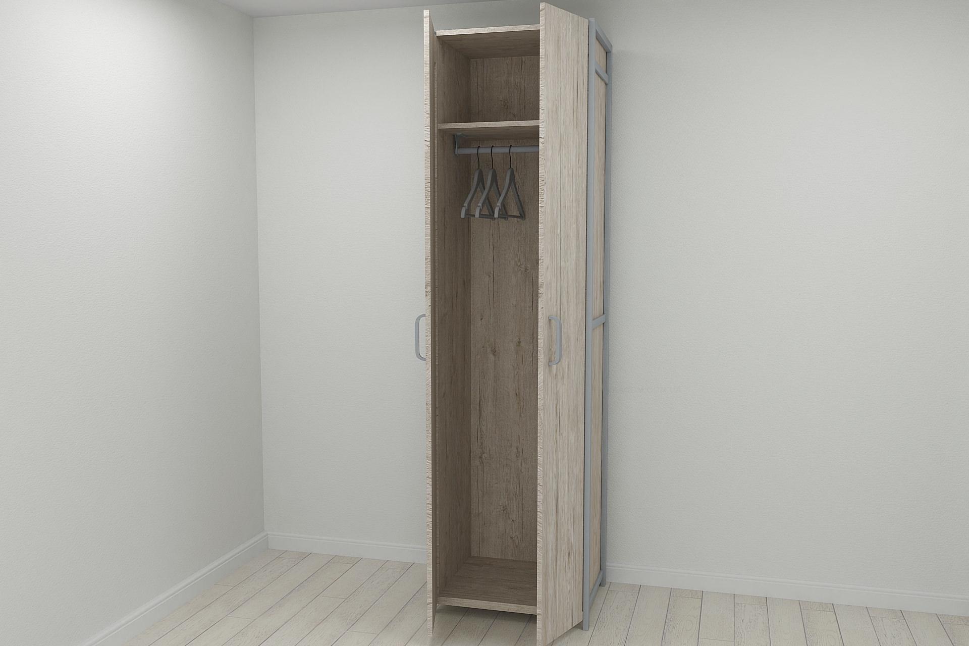 Шкаф гардероб уни секция 6 серии Конект Ferrum-decor 220x60x50 см металл Серый/ДСП Дуб Шервуд (SHG135) Шкаф гардероб уни секция 6 серии Конект Ferrum-decor 220x60x50 см металл Серый/ДСП Дуб Шервуд (SHG135)