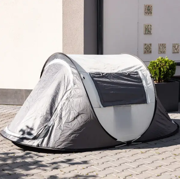 Намет Pop-Up двомісний з автоматичним каркасом 245х145х100 см Сірий - фото 2 Намет Pop-Up двомісний з автоматичним каркасом 245х145х100 см Сірий - фото 2