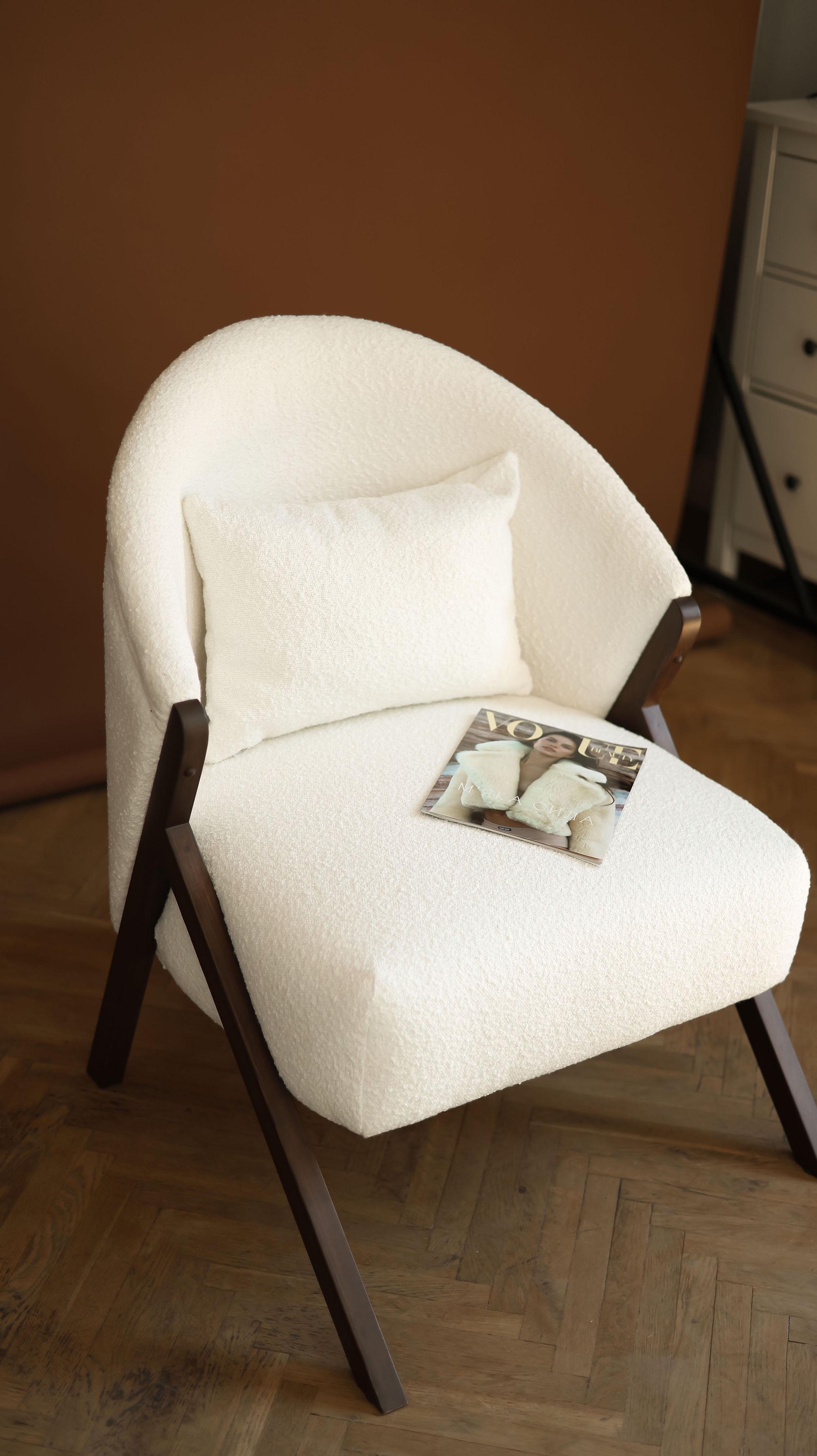 М'яке крісло Garz Scandi тканина/дерево Білий