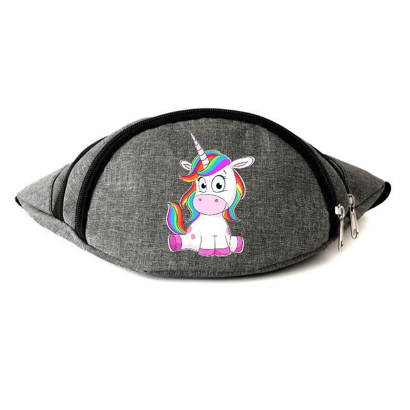 Поясна сумка-бананка Cappuchino toys Unicorn EDN 006 Сірий (1369989299)
