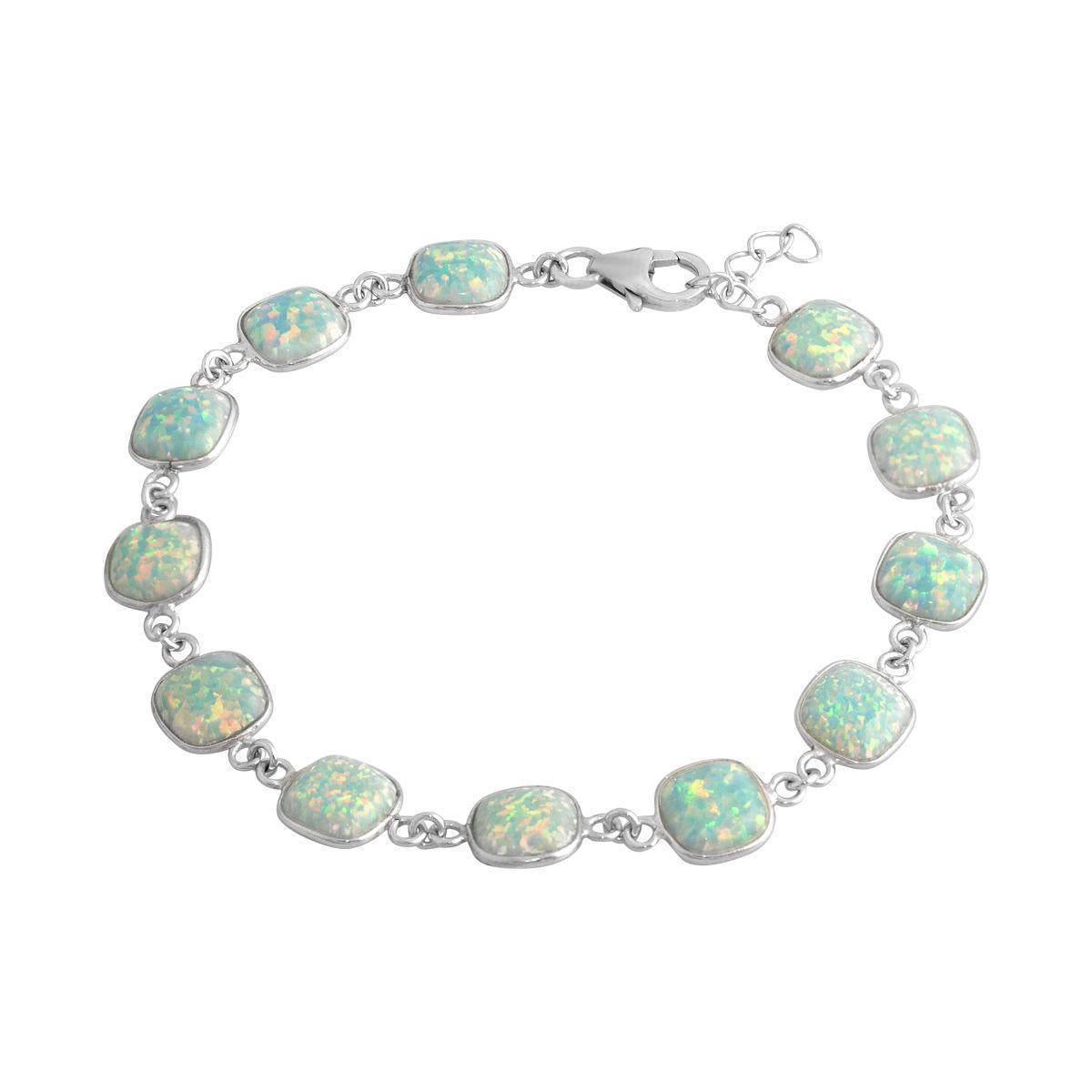 Браслет серебряный с опалом 11,256 ct 4,88 г 19 см (2140962)