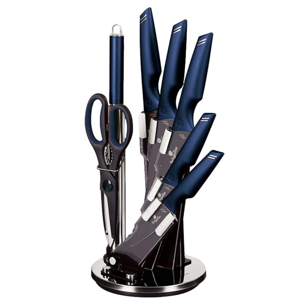 Набір ножів на акриловій підставці Berlinger Haus Metallic Line Aquamarine Edition 8 пр. (30547439)