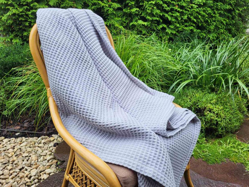 Покрывало Пике Сота 200x220 см Светло-серый (11123) - фото 3