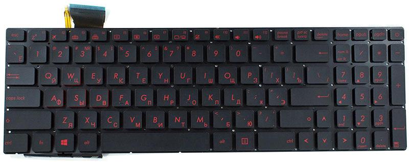 Клавиатура для ноутбука Asus G552VL подсветка клавиш (0KNB0-662GRU00)