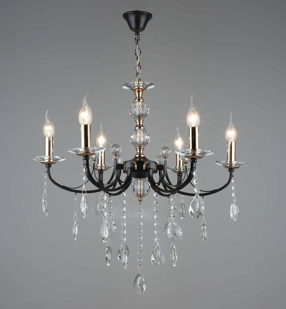 Люстра подвесная Sirius B NH4920/6 в классическом стиле под шесть ламп Е14 IP20 Черно-золотой (00000139970)