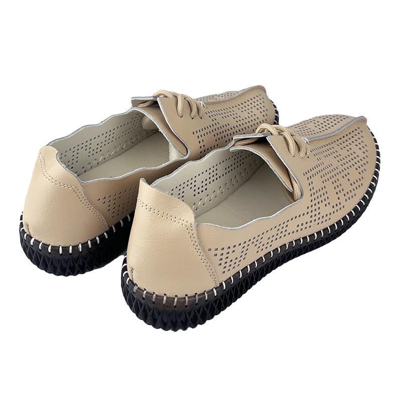 Мокасины женские перфорированная кожа 1035-6 р. 37 23,5 см Бежевый - фото 4