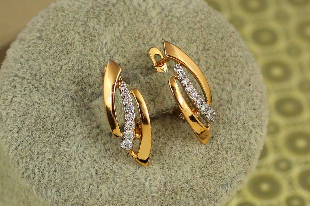 Серьги Xuping Jewelry реликвия с родием 2,2 см Золотистый (2576566706)