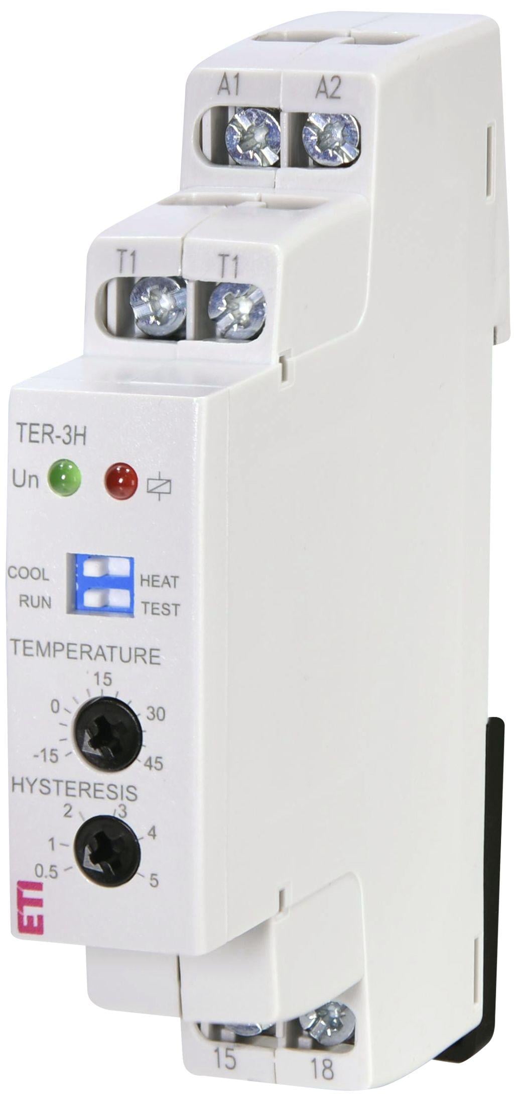 Термостат ETI TER-3H 16А -15+45°C 1NO 24-240 В AC/DC для шкафов (2471847)