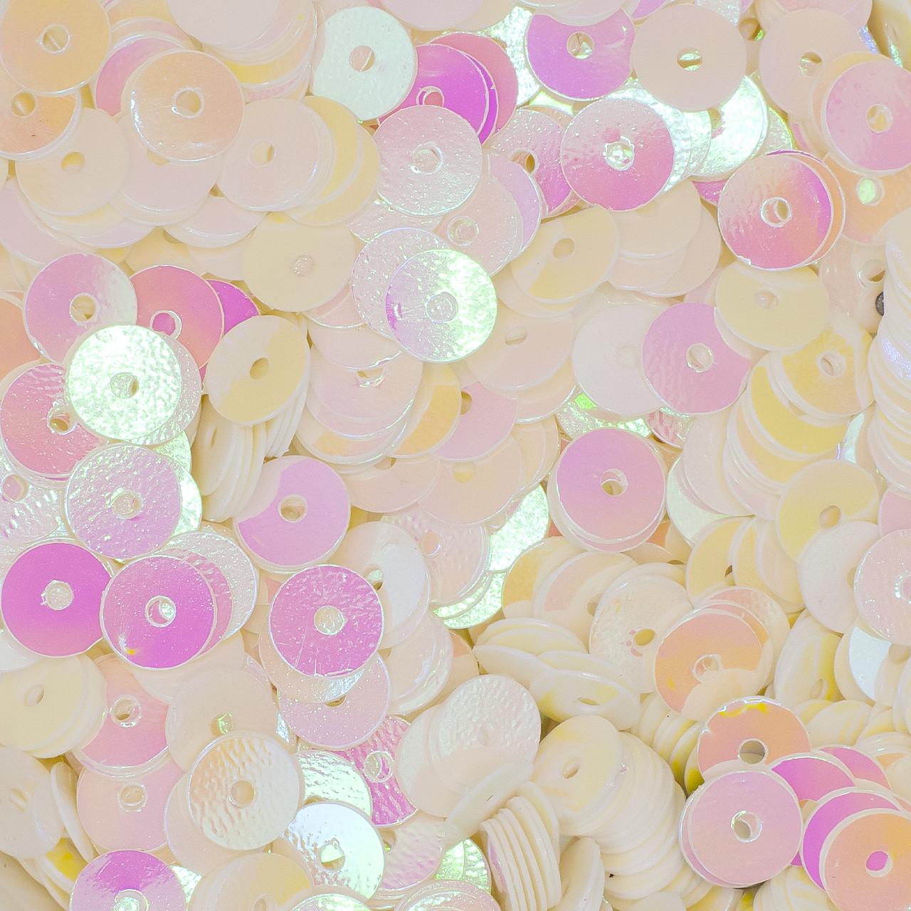 Пайетки круглые 5 мм 25 г Айвори хамелеон (ПА2505к50) Пайетки круглые 5 мм 25 г Айвори хамелеон (ПА2505к50)