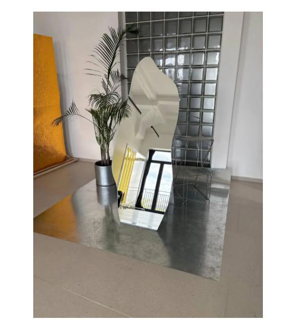 Напольное зеркало KR криволинейное на ножке 1800х800 мм Черный (29452122)