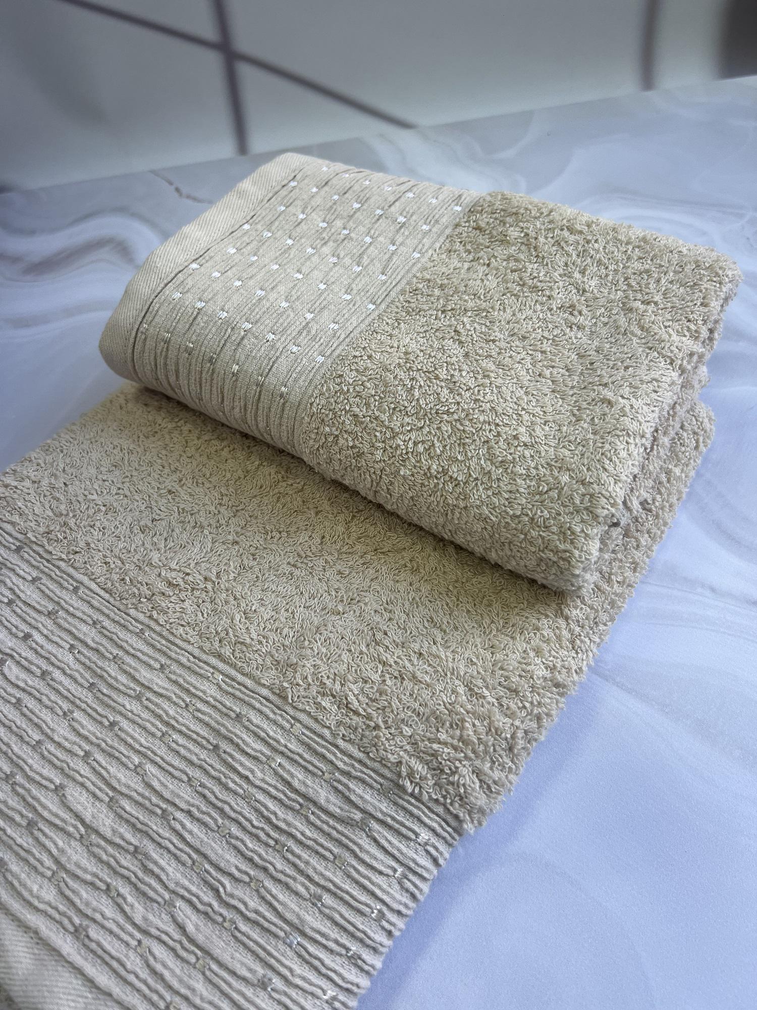 Набір рушників банне та для обличчя 70х40 см/50х90 см 2 шт. Бежевий (mame2v1nokta-bej) - фото 3 Набір рушників банне та для обличчя 70х40 см/50х90 см 2 шт. Бежевий (mame2v1nokta-bej) - фото 3