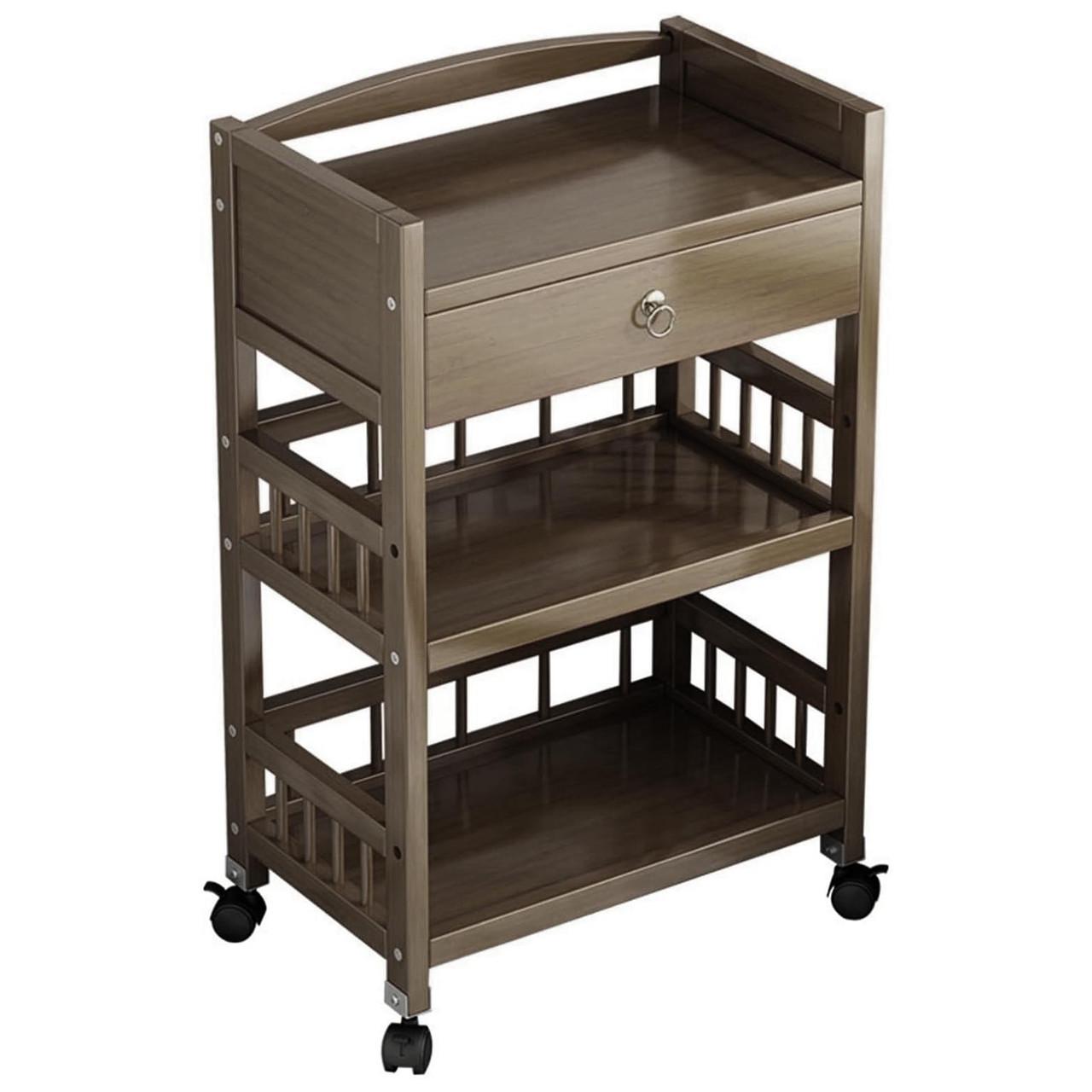 Этажерка на колесах из дерева Ситка Сепия (ЭТА-000408)