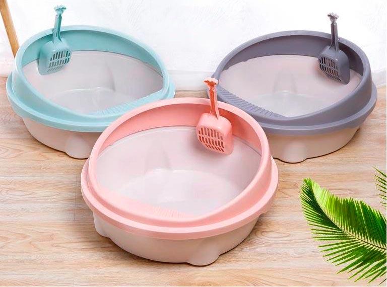 Лоток для кішок з лопаткою S 40х36х8 см Рожевий - фото 4 Лоток для кішок з лопаткою S 40х36х8 см Рожевий - фото 4