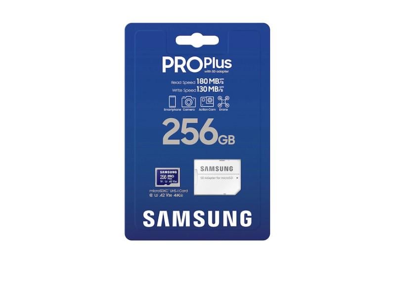 Карта пам'яті Samsung 256 GB PRO Plus 2023 microSDXC UHS-I U3 V30 A2 + адаптер (MB-MD256SА) - фото 3