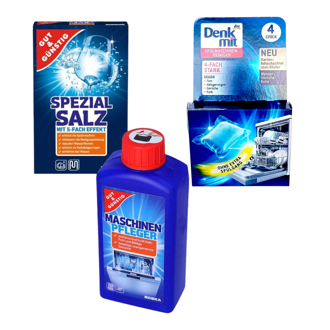 Набір сіль для чищення посудомийки Gut&Gunstig/очисник G&G Maschinen Pfleger/таблетки Denkmit Spülmaschinenreiniger 4 шт. (956126k)