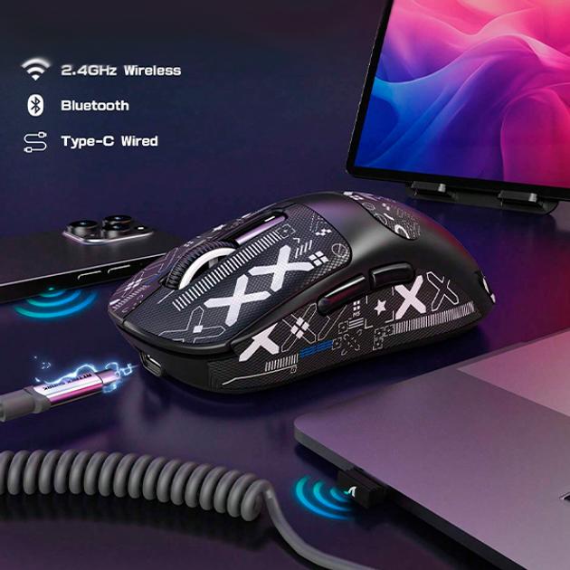 Мышь беспроводная Attack Shark X3 PixArt PAW3395 Black - фото 5 Мышь беспроводная Attack Shark X3 PixArt PAW3395 Black - фото 5