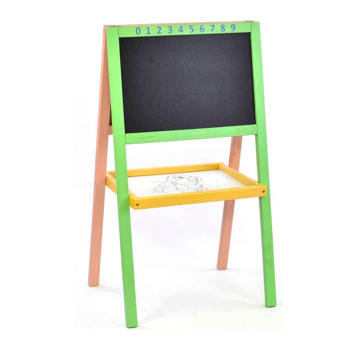 Мольберт Мася 2в1 двухсторонний магнитный и для мелков Зеленый/Розовый (9870) Мольберт Мася 2в1 двухсторонний магнитный и для мелков Зеленый/Розовый (9870)