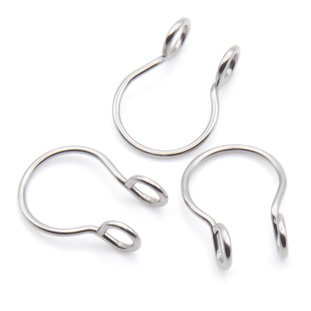 Серьга для пирсинга Полукольцо 4х8х1 мм 1 шт. Платина (ПС0008к01)