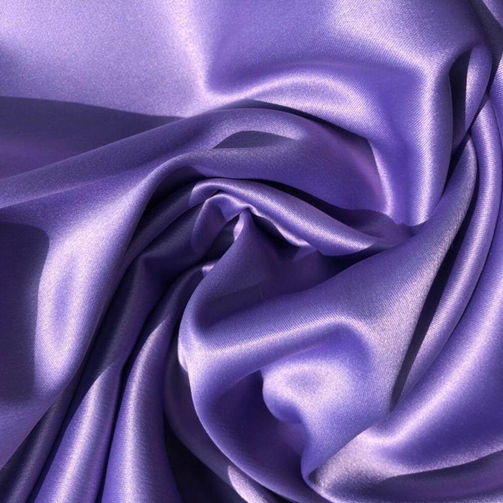 Ткань костюмно-плательная Атлас Lux Темная сирень (19803)