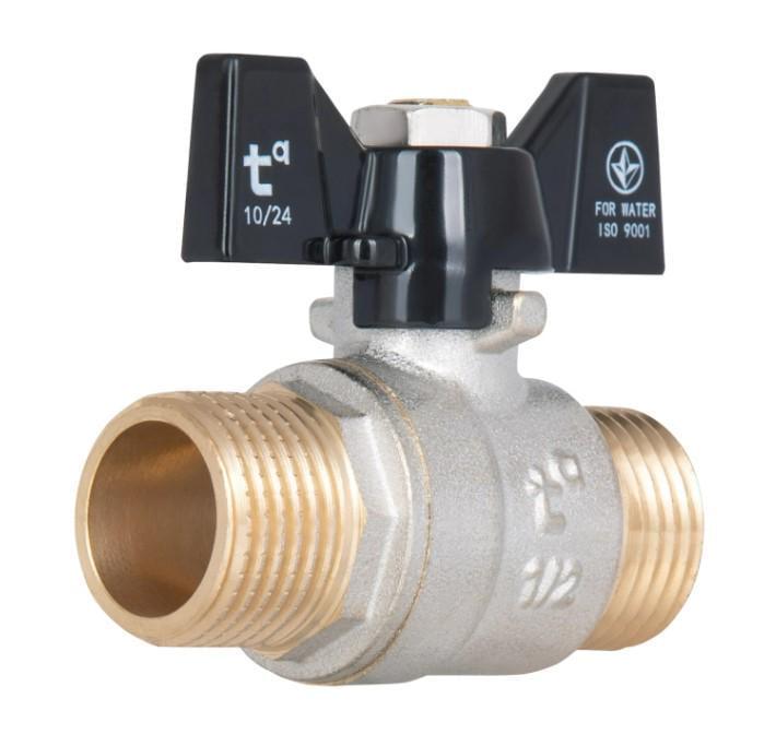 Кран шаровой Thermo Alliance Base 1/2" НН прямой PN40 бабочка (SD606W15)