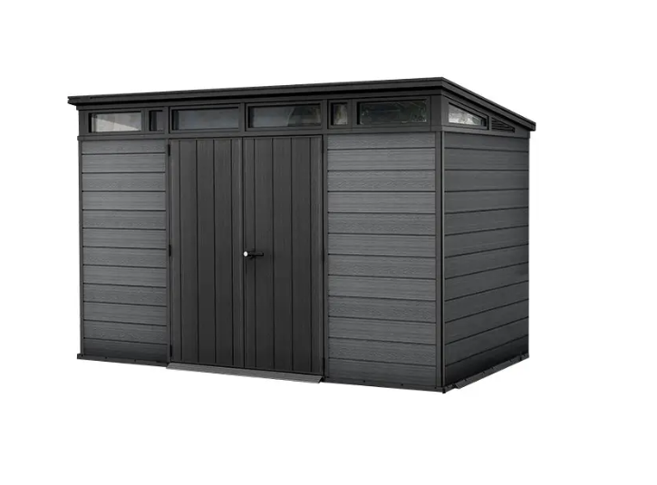 Будиночок садовий пластиковий Keter Cortina 342х216 см Темно-сірий (259113)