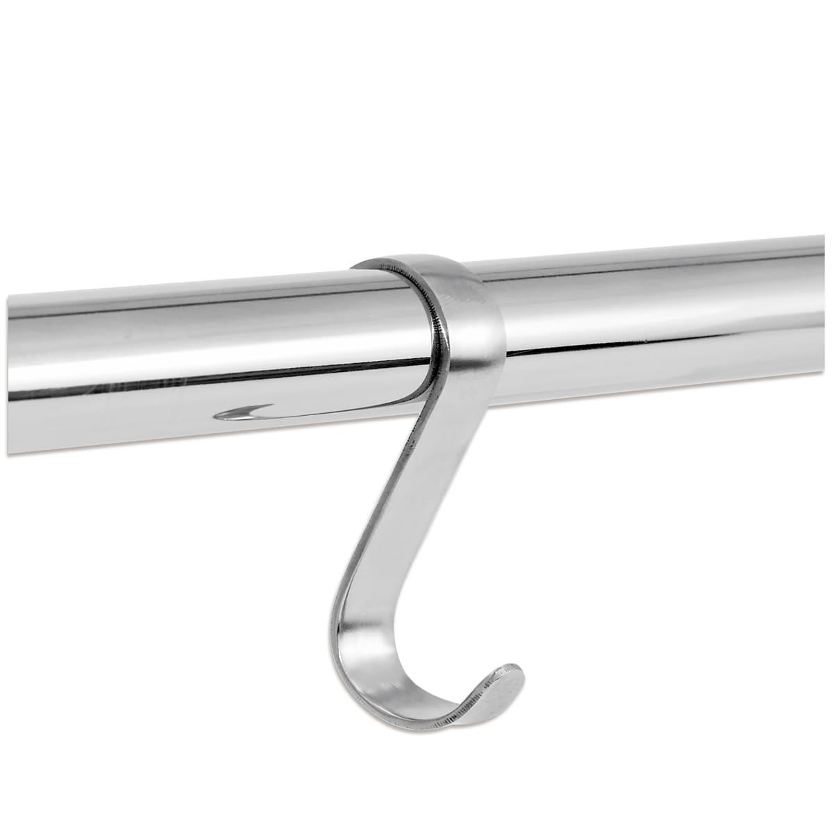 Крючок съемный Laris S-образный 12 мм полированный комплект 2 шт. Серебряный (132-127-73207467) - фото 2