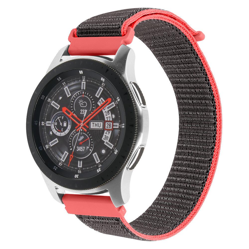 Ремешок для смарт-часов Nylon Loopback для Amazfit Bip Lite S U/ GTS 2/3/4 Mini/GTR тканевый 20 мм Красный (2203P)
