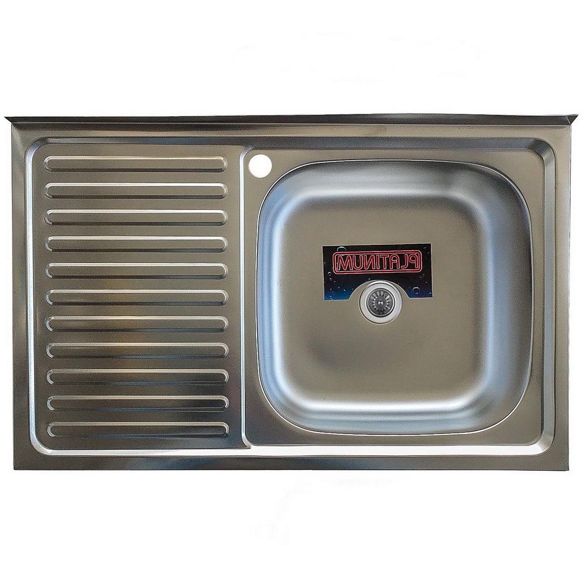 Мойка кухонная Platinum PLS-A9579 прямоугольная из нержавеющей стали 800x500 мм (152511)