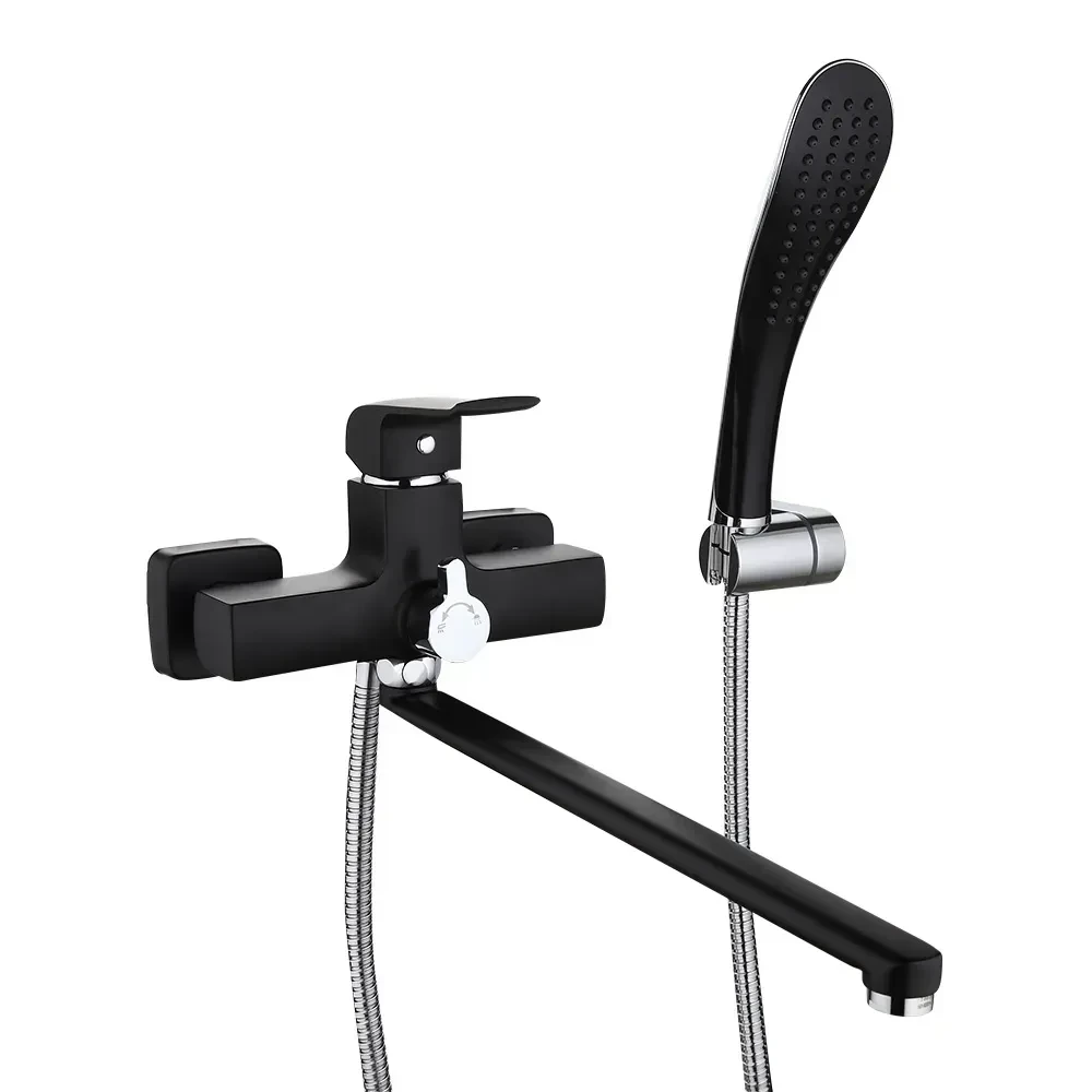 Смеситель для ванны Gappo Aventador G2250 с душевым гарнитуром Черный/Хром (2465587215)