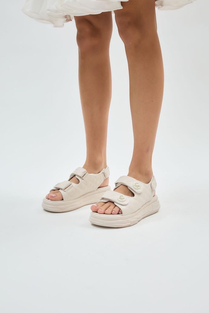 Сандалии женские LONZA на платформе р. 40 Бежевый (198736) - фото 2