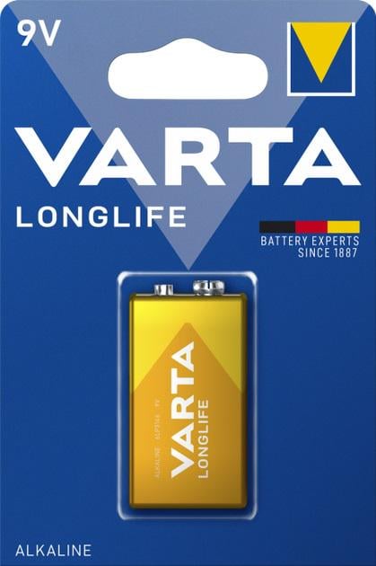 Батарейка Varta Longlife 6LR61 крона Alkaline 9v (34138317)