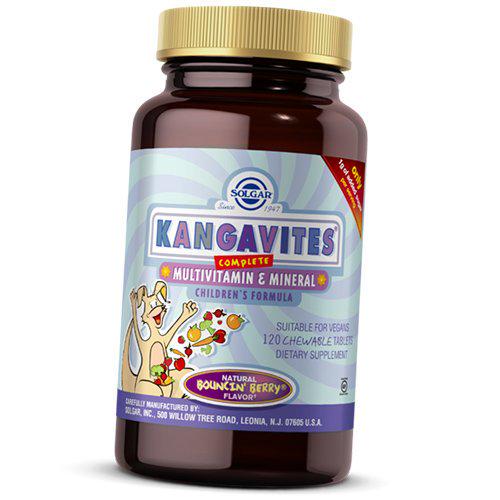 Витамины для детей Kangavites Complete Multivitamin & Mineral Chewable 120 таблеток (36313055)