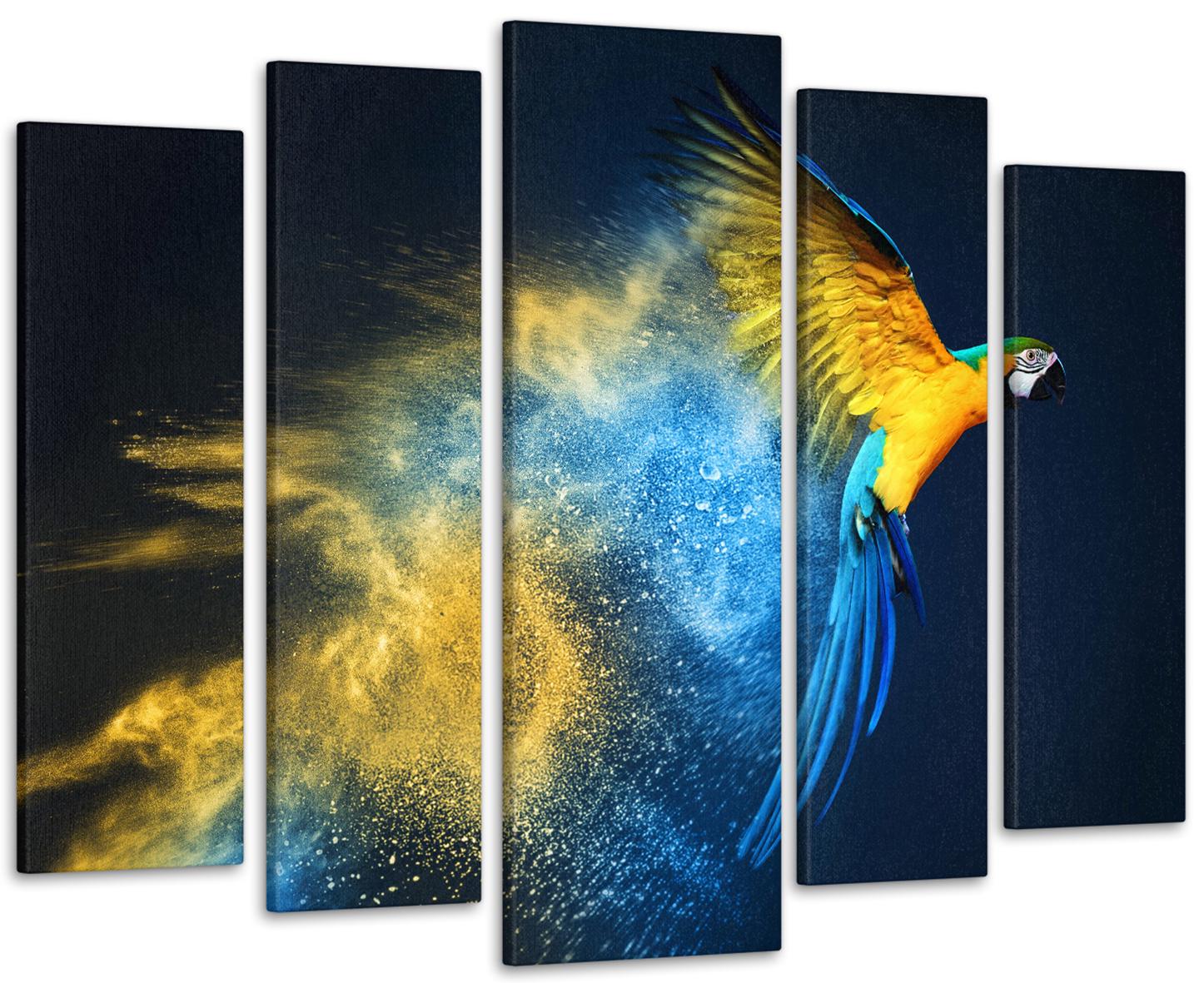 Картина модульная Абстракция Попугай 110х160 см (Art-299_5)