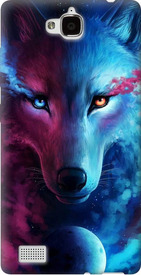 Чехол на Huawei Honor 3C Арт-волк (3999u-307-42517)
