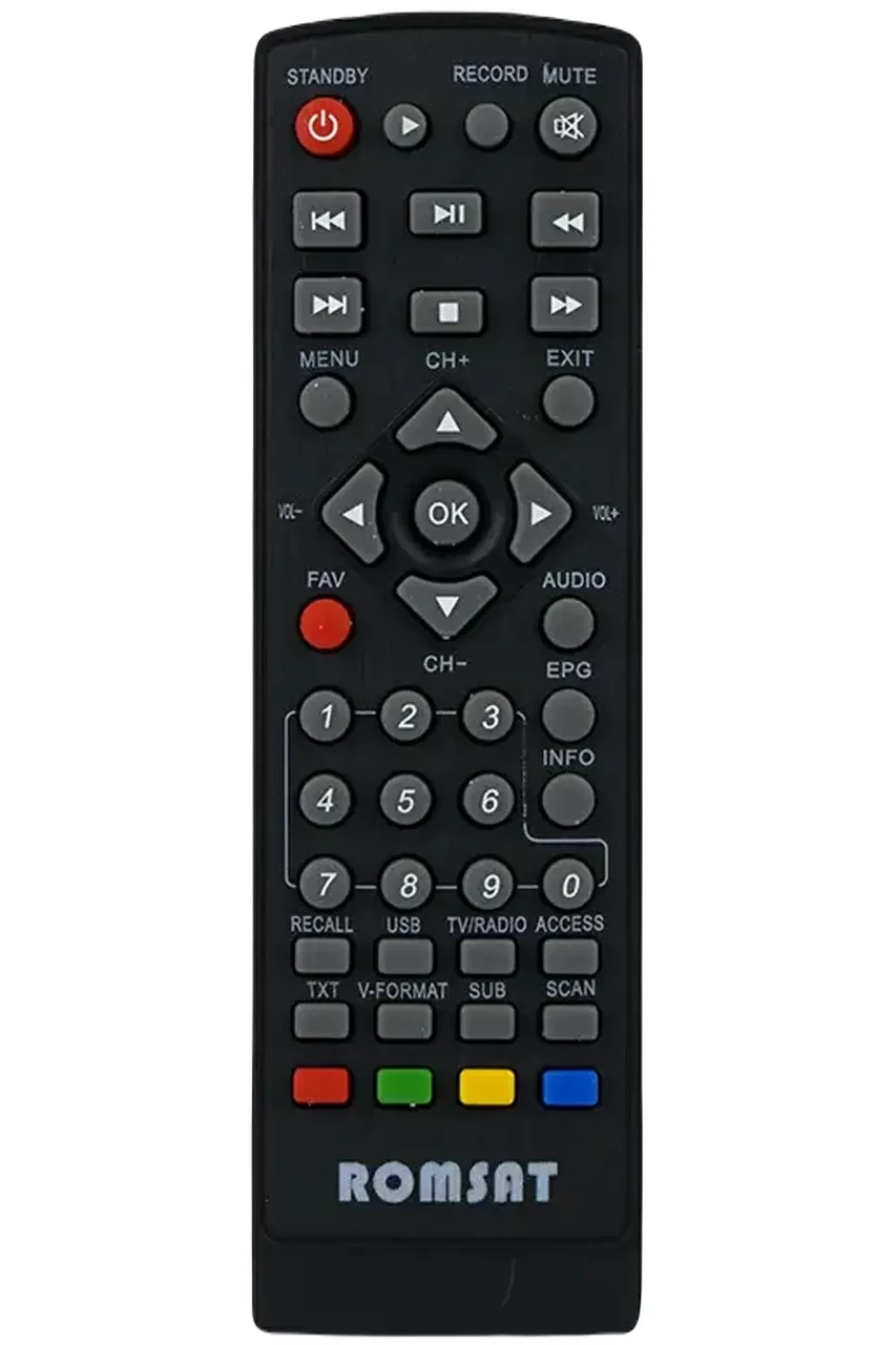 Пульт для DVB-T2 тюнера Romsat T2020