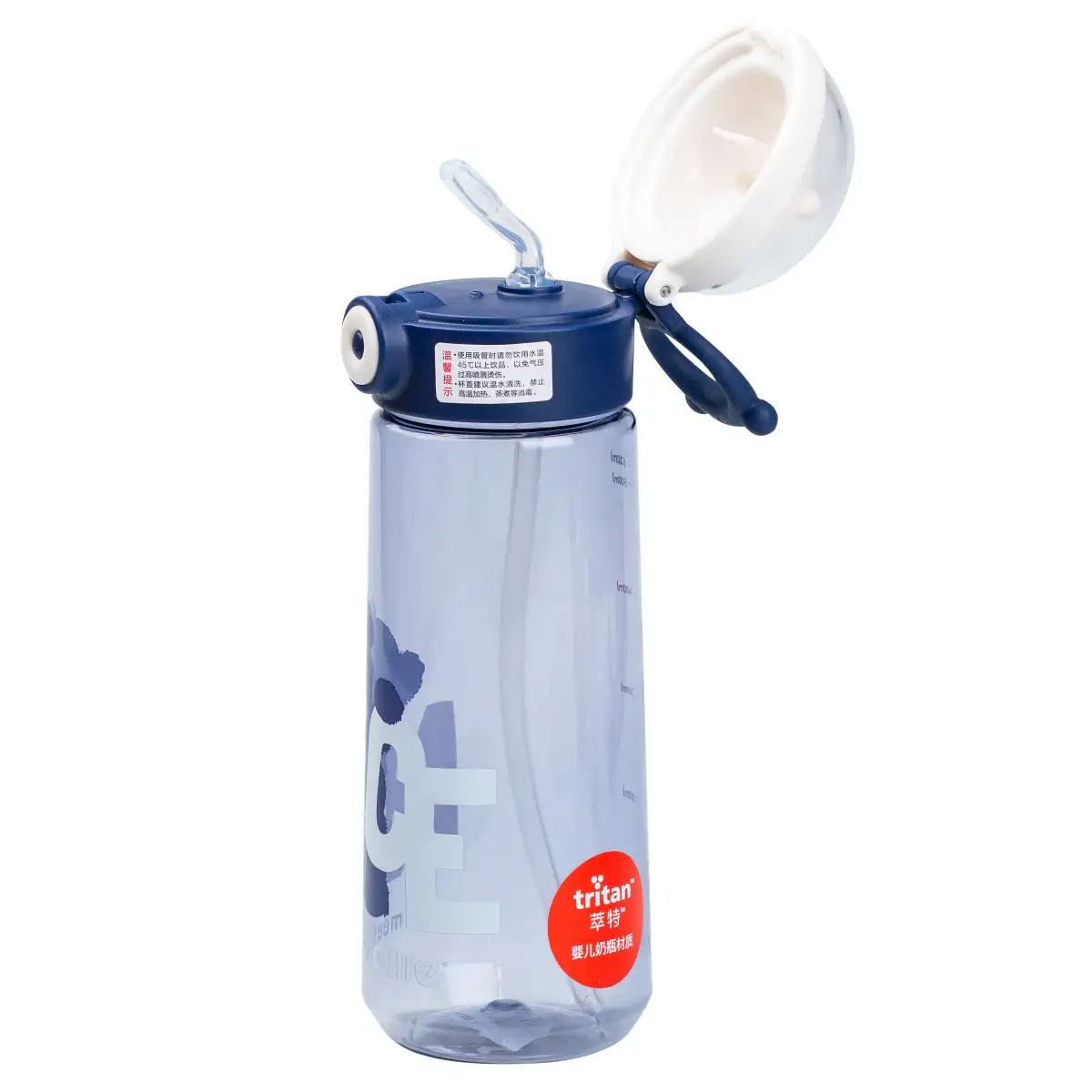 Пляшка для води 620 мл з трубочкою Синій (HP17300BL) - фото 2 Пляшка для води 620 мл з трубочкою Синій (HP17300BL) - фото 2