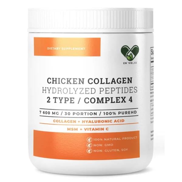 Коллаген Envie Lab Chicken Collagen Complex 4 Type 2 228 г 30 порций Pure (000022296)
