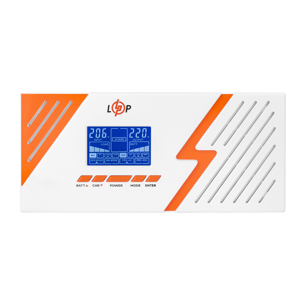 Источник бесперебойного питания с правильной синусоидой 12V LPM-PSW-1500VA 1050 Вт White