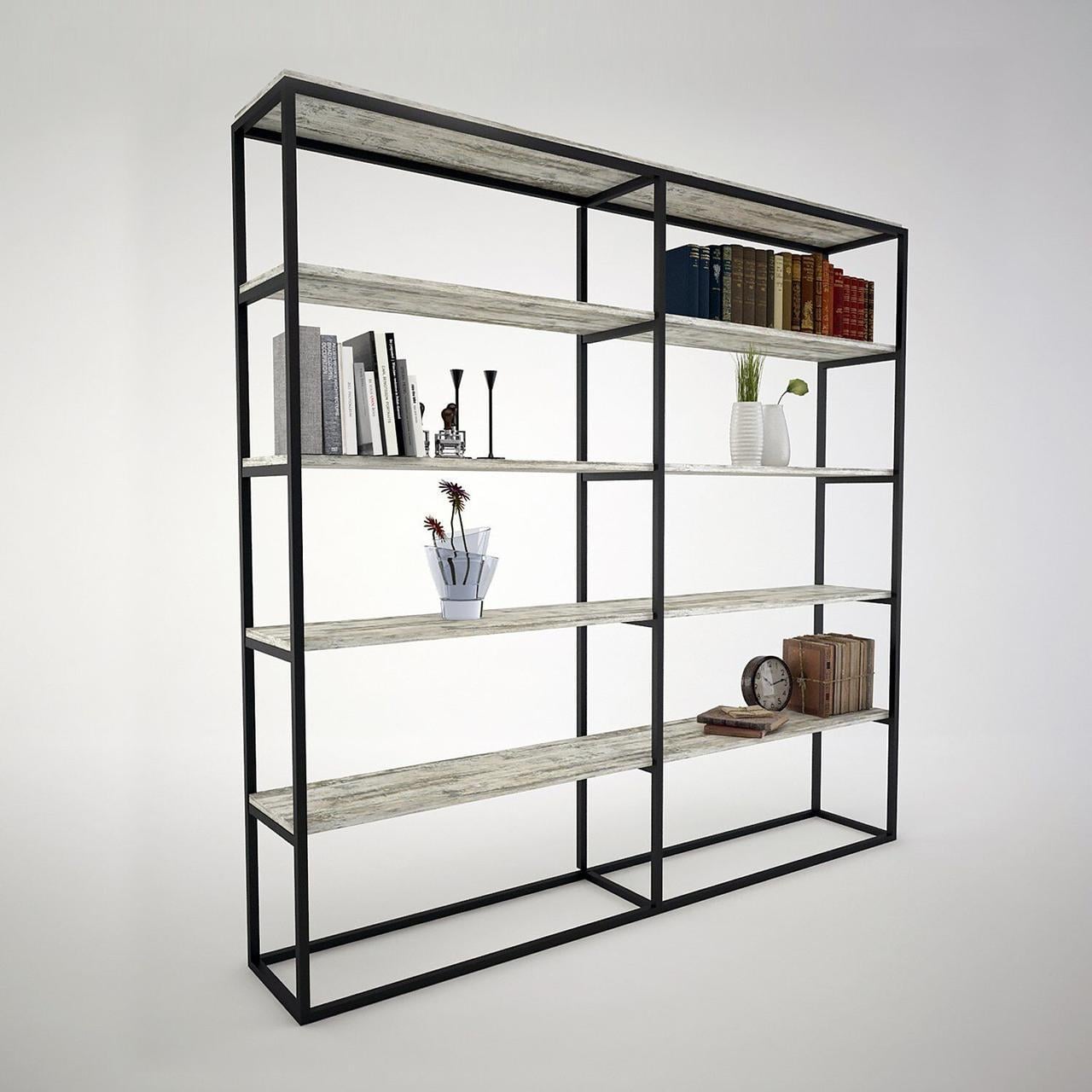 Стеллаж для хранения Loft NS-1776 2530x2000x340 мм Черный (6156d5803edc877ba8589931)