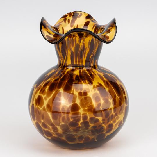 Ваза стеклянная Янтарная волна 19 см Янтарный (80019)