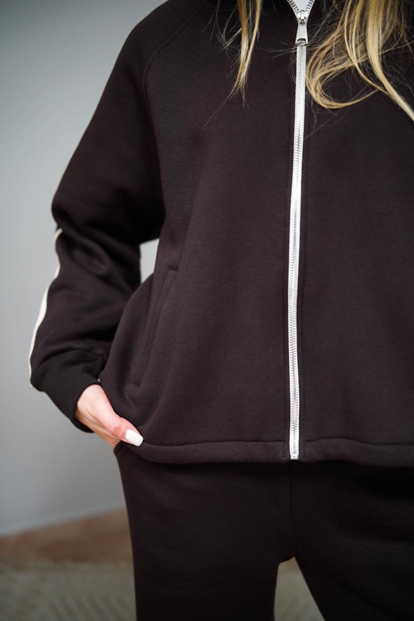 Костюм женский М208.4 на замке с начесом 3XL Коричневый (1028-1-65) - фото 6