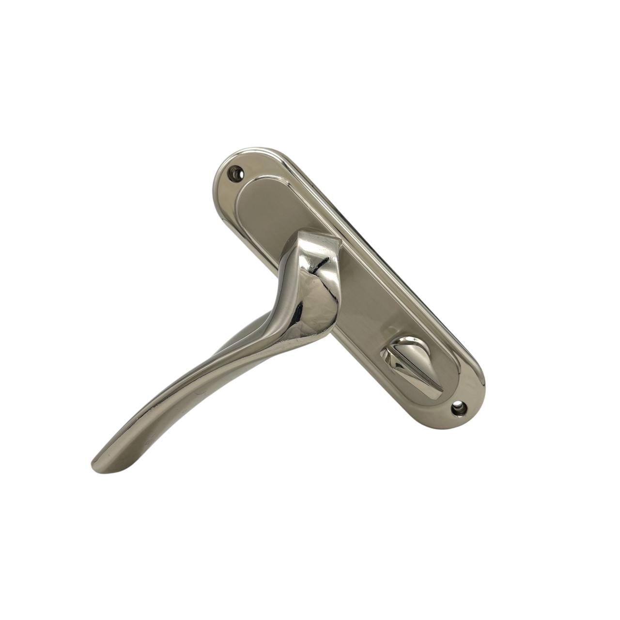 Дверні ручки міжкімнатні під засувку Ozcanlar Onix Handle WC Nik/Saten 62 мм (330081)