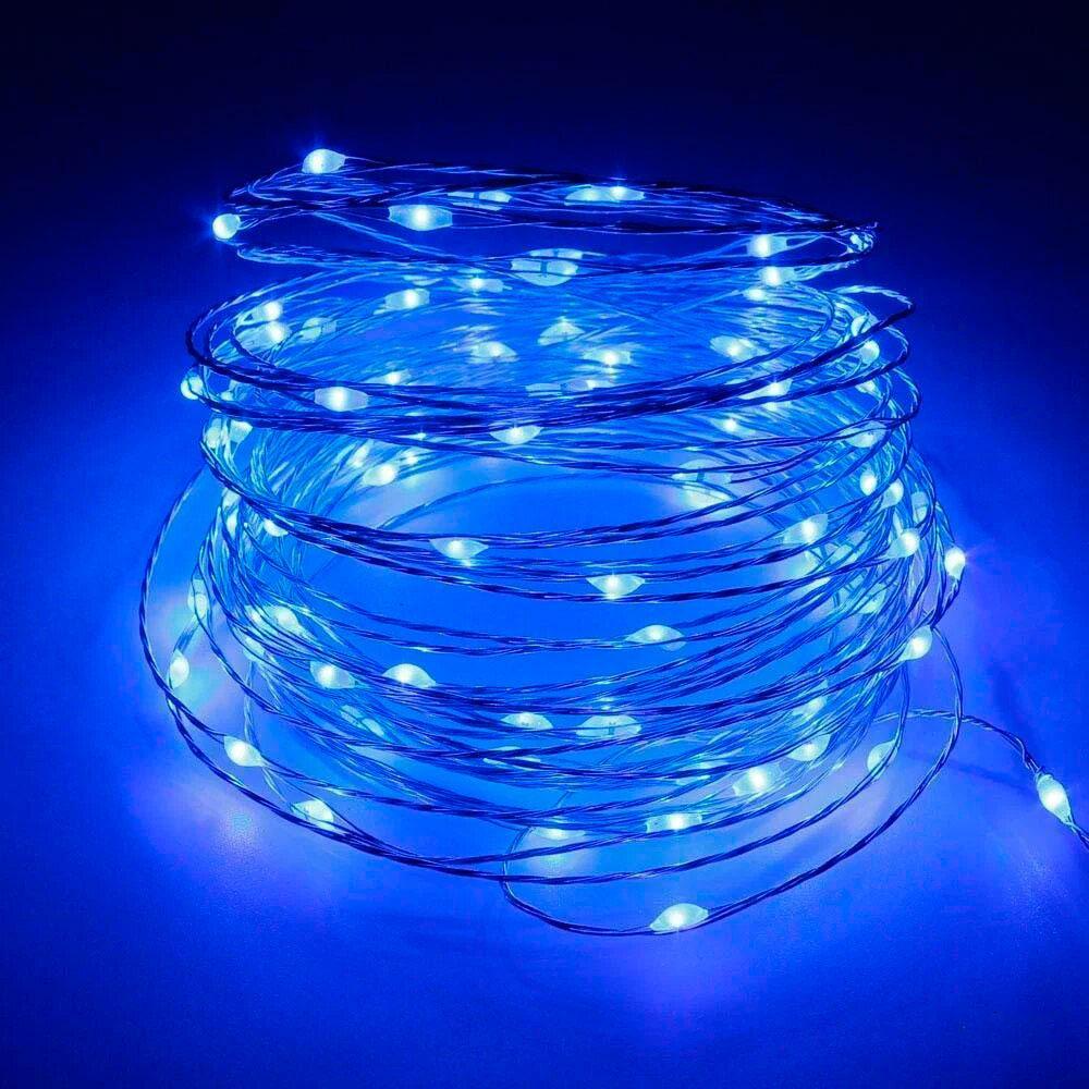 Гирлянда Oscar RiNG-04 нить капля росы 20 м 200 LED батарейки USB Синий Гирлянда Oscar RiNG-04 нить капля росы 20 м 200 LED батарейки USB Синий