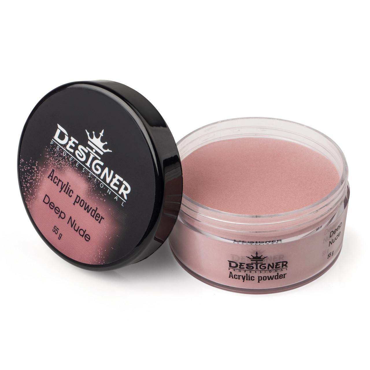 Акриловая пудра Дизайнер Acrylic powder для наращивания и укрепления ногтей 55 г. Deep Nude