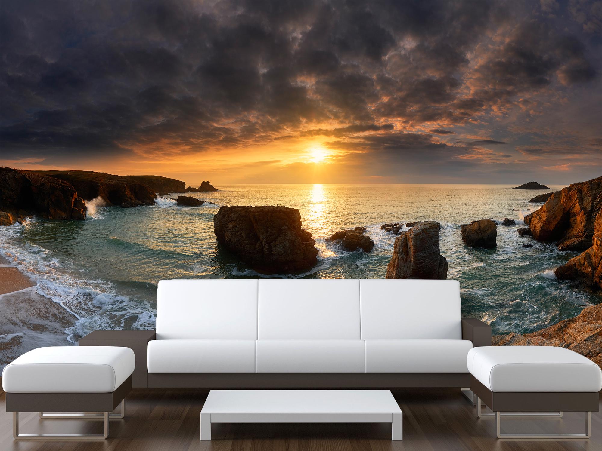 Фотообои флизелиновые Закат солнца на островах 190х285 см (S5NTR-073/4)