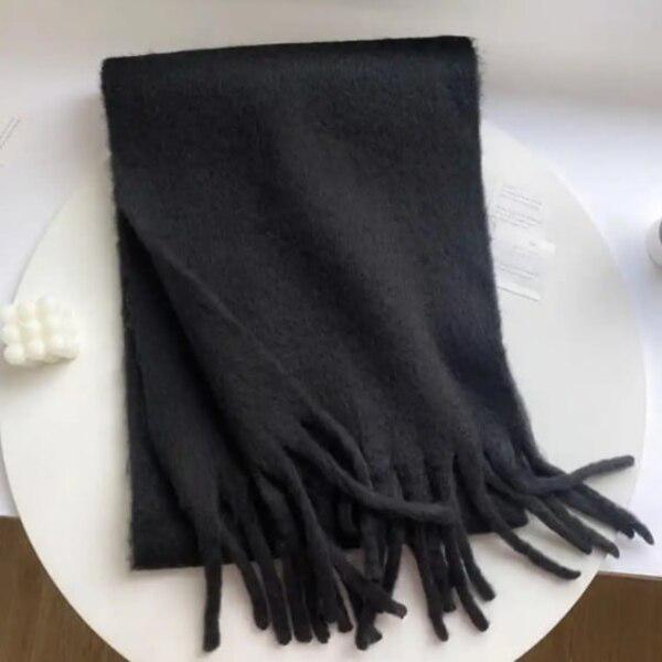 Шарф женский объемный на зиму Черный (VLD206) - фото 2 Шарф женский объемный на зиму Черный (VLD206) - фото 2