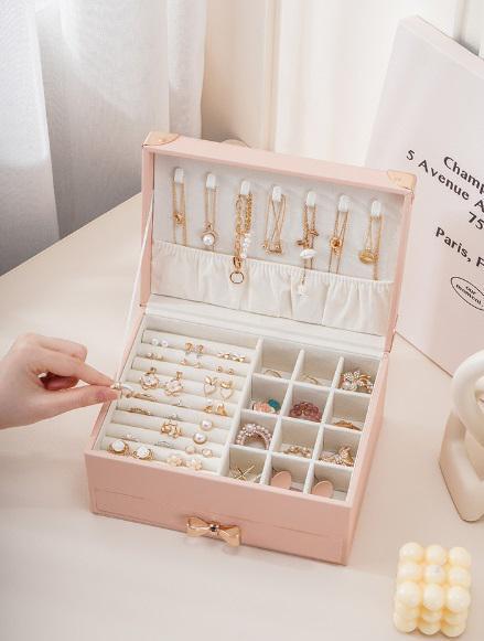 Органайзер для біжутерії та прикрас 15035 12х17х23 см рожевий (5003200) - фото 6 Органайзер для біжутерії та прикрас 15035 12х17х23 см рожевий (5003200) - фото 6