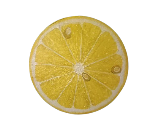 Пінопластовий муляж часточки лимона 30 см фарбований (086677)